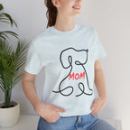Mom Dog T-Shirt — Minimal Line Art Puppy Tee for Dog Moms, Mother's Day Gift
