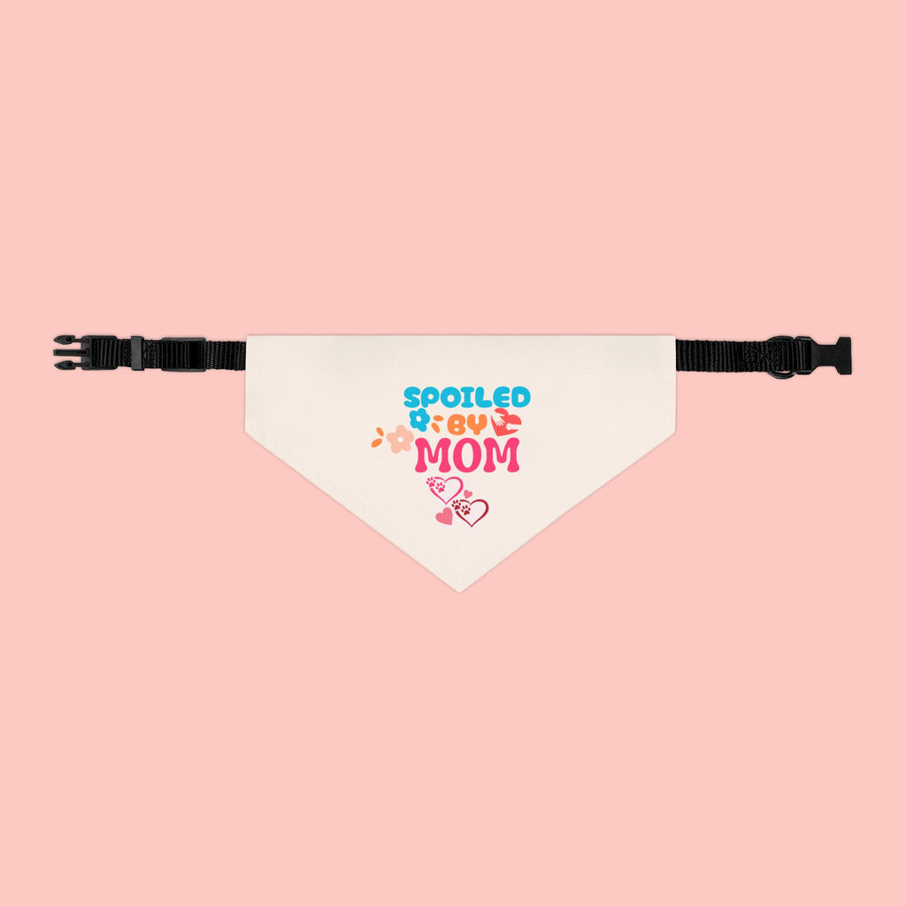 Spoiled by Mom Pet Bandana Collar — Cute Dog & Cat Accessory for Pet Moms