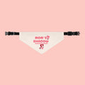 Mom's Shadow Pet Bandana Collar - Cute Pink Paw Print Dog Scarf