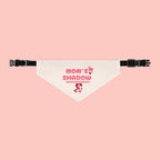 Mom's Shadow Pet Bandana Collar - Cute Pink Paw Print Dog Scarf