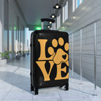 Pet Lover "LOVE" Paw Print Suitcase — Carry-On Luggage for Dog & Cat Owners