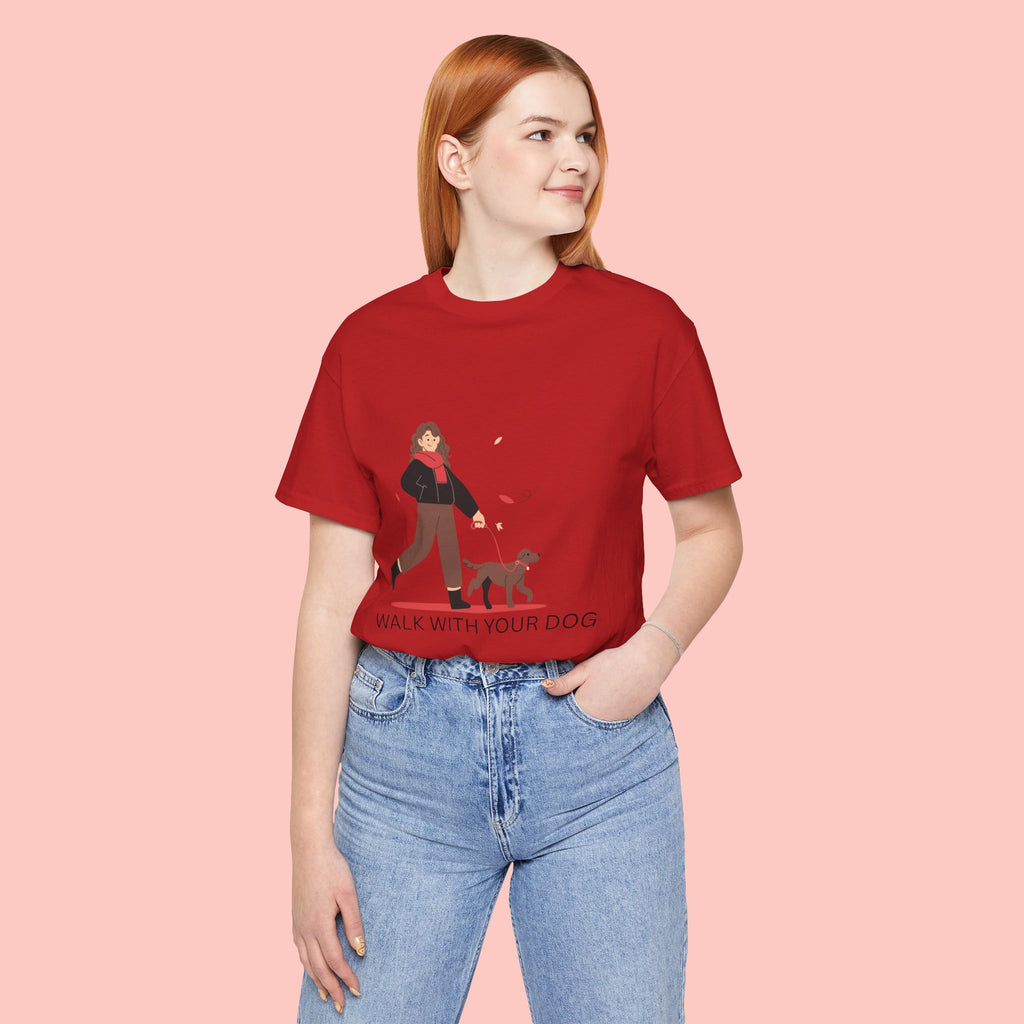 Walk With Your Dog Tee — Cute Dog Walking Graphic T-Shirt