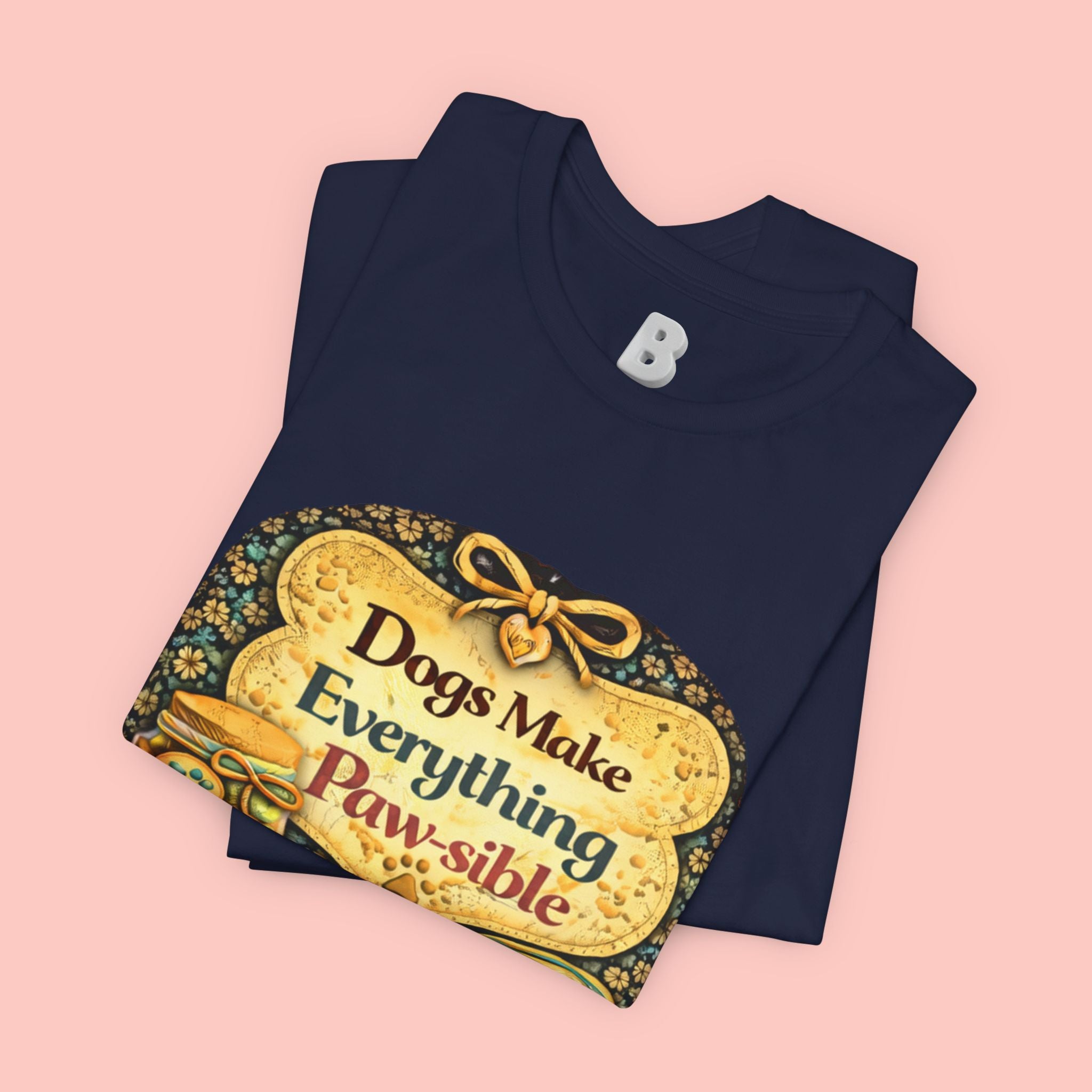 Dog Lover T‑Shirt – "Dogs Make Everything Paw‑sible" Vintage Pet Rescue Tee