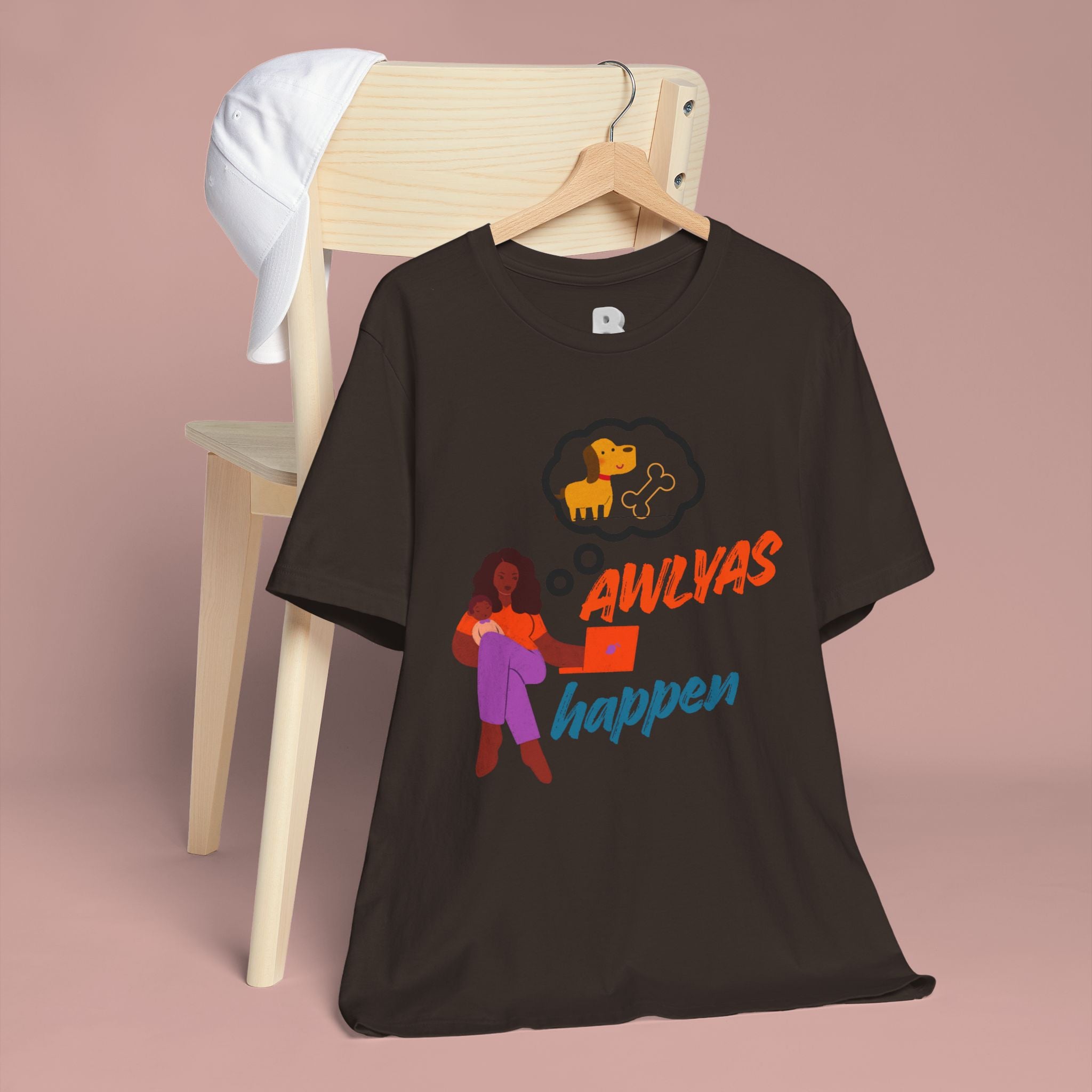 T‑Shirt — Always Happen Funny Dog Thought Bubble Graphic Tee