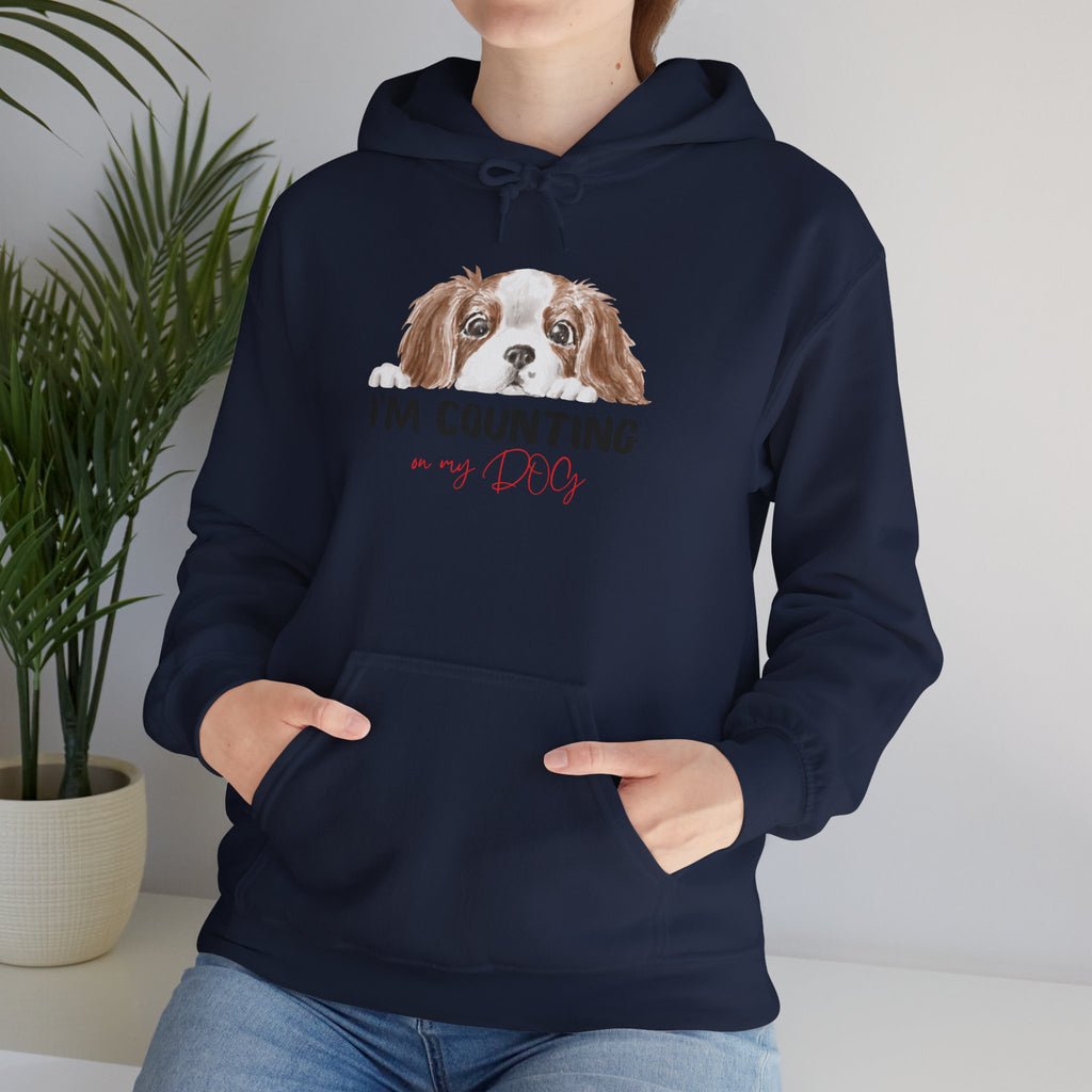 Dog Mom Hoodie – Cute Cavalier King Charles ‘I’m Counting My Dog’ Sweatshirt