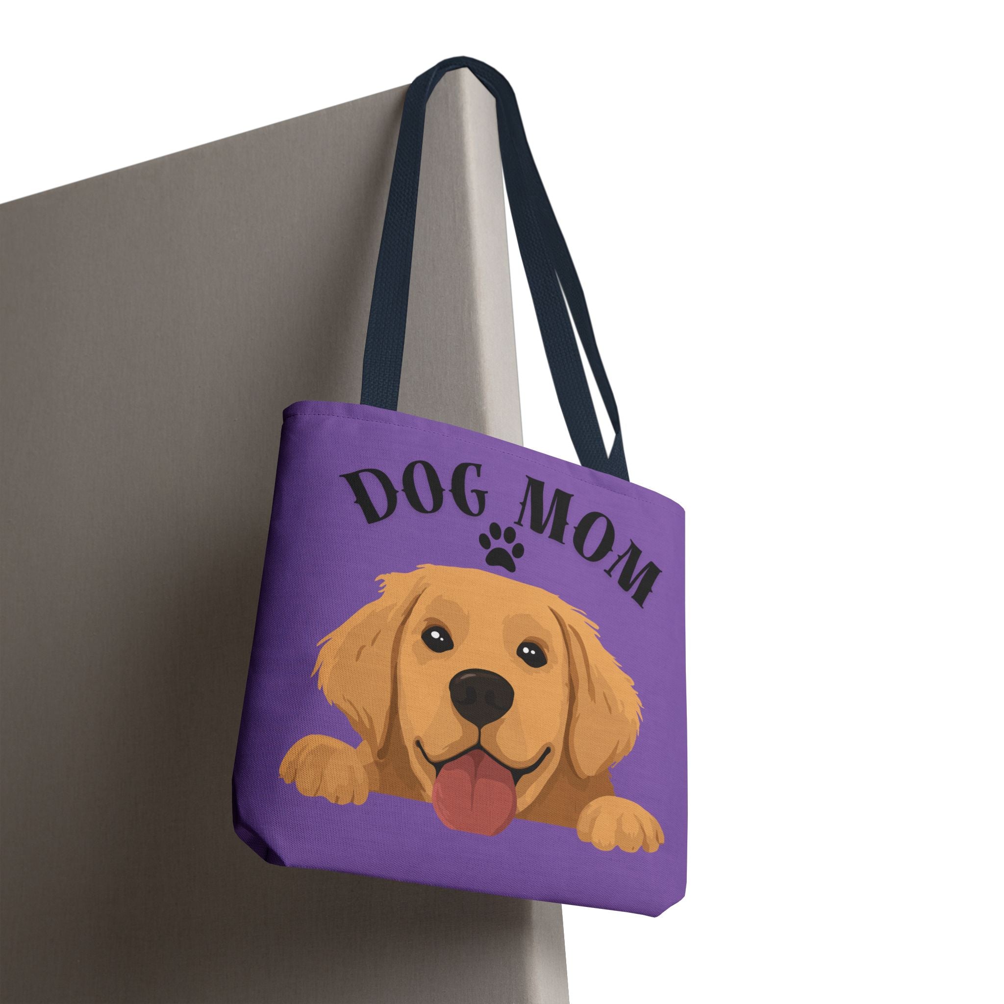Dog Mom Tote Bag — Cute Golden Retriever Paw Print All-Over-Print Tote