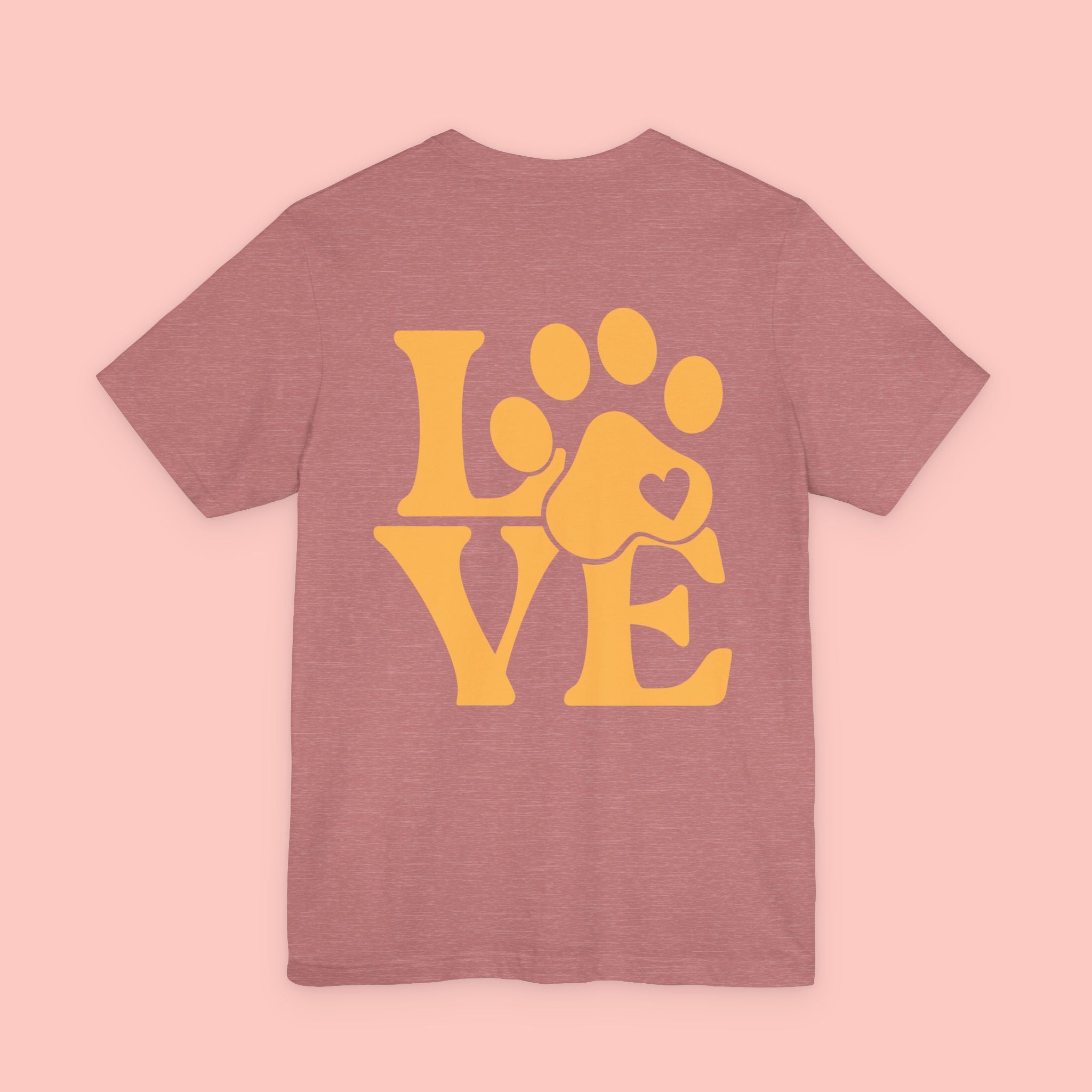 Love Paw Graphic Tee — Pet Lover T‑Shirt (LOVE with Paw Print)