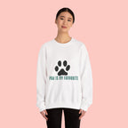 Paw Is My Favourite Sweatshirt – Cute Paw Print Crewneck for Dog & Cat Lovers