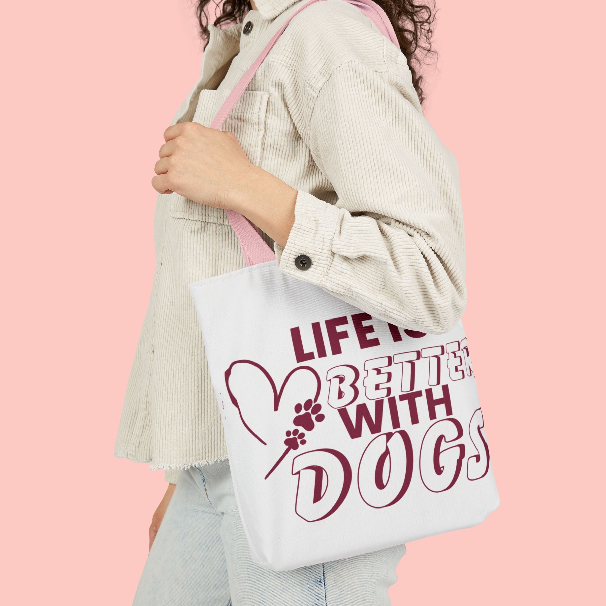 Life Is Better With Dogs Canvas Tote Bag