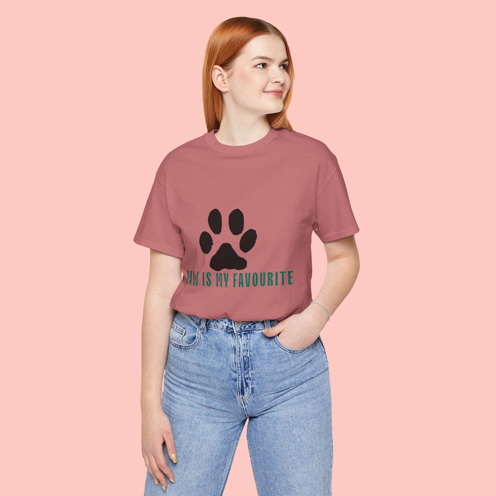 Paw Is My Favourite T‑Shirt — Dog Lover Paw Print Tee