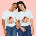 Dog Mom T-Shirt - Cute Woman with Dogs Graphic Tee