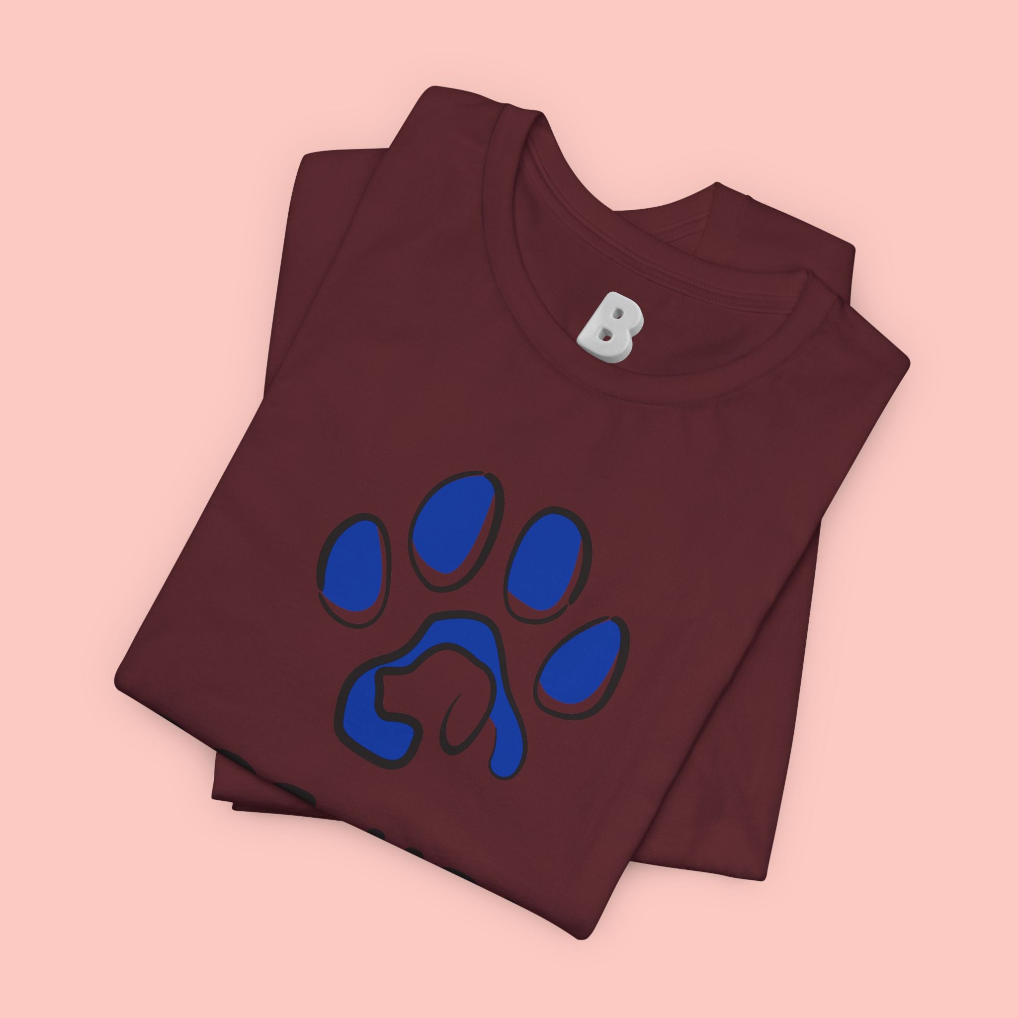 Dog Mom T-Shirt – Blue Paw Graphic "Dog Mom: It's Not a Hobby, It's a Lifestyle"