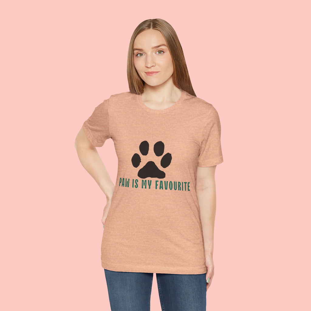 Paw Is My Favourite T‑Shirt — Dog Lover Paw Print Tee