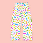 Women's Pajama Pants — Colorful Dog Bones & Paw Print Sleepwear