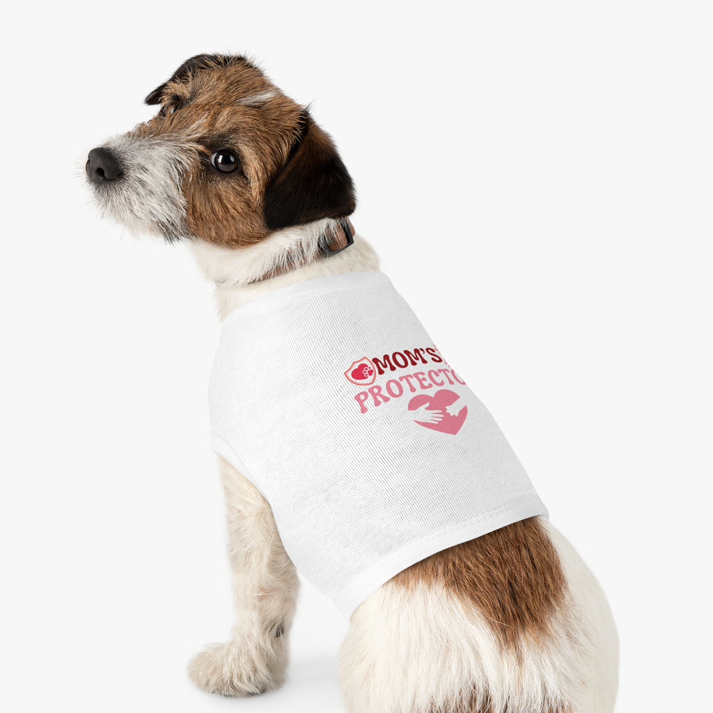 Mom’s Protector Pet Tank Top – Cute Pink Heart Dog Shirt for Mother's Day