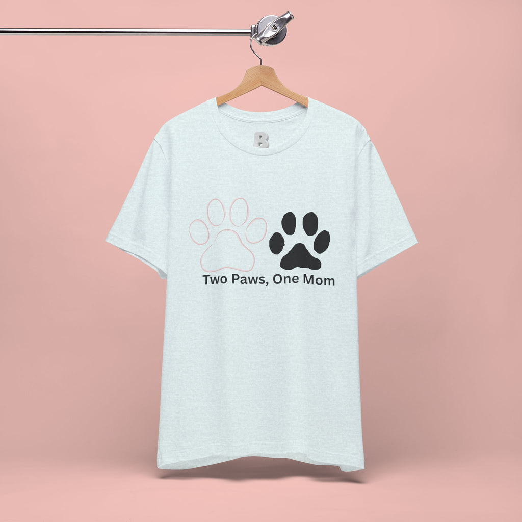 Two Paws, One Mom T-Shirt – Cute Dog Mom Paw Print Tee