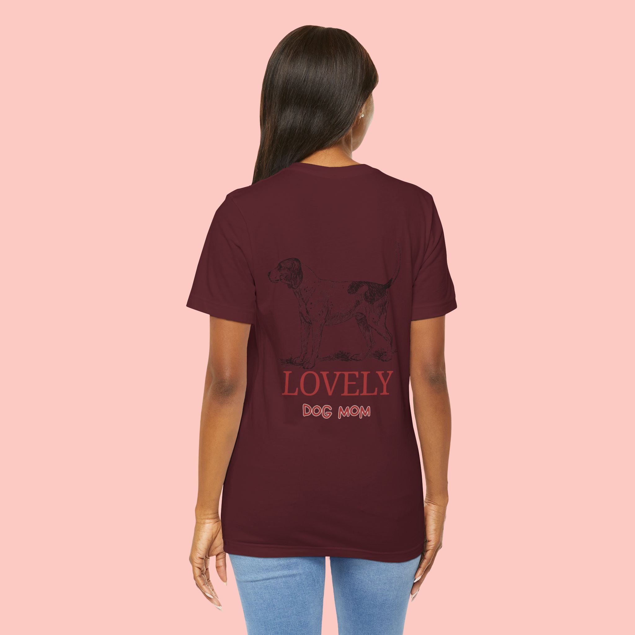 Lovely Dog Mom T-Shirt — Vintage Hunting Dog Illustration
