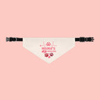 Mama's Healing Pet Bandana Collar — Pink Paw Print Dog & Cat Accessory
