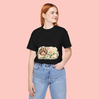 Dog Paw Floral T-Shirt — Cute Paw Print, Bone & Daisies Tee