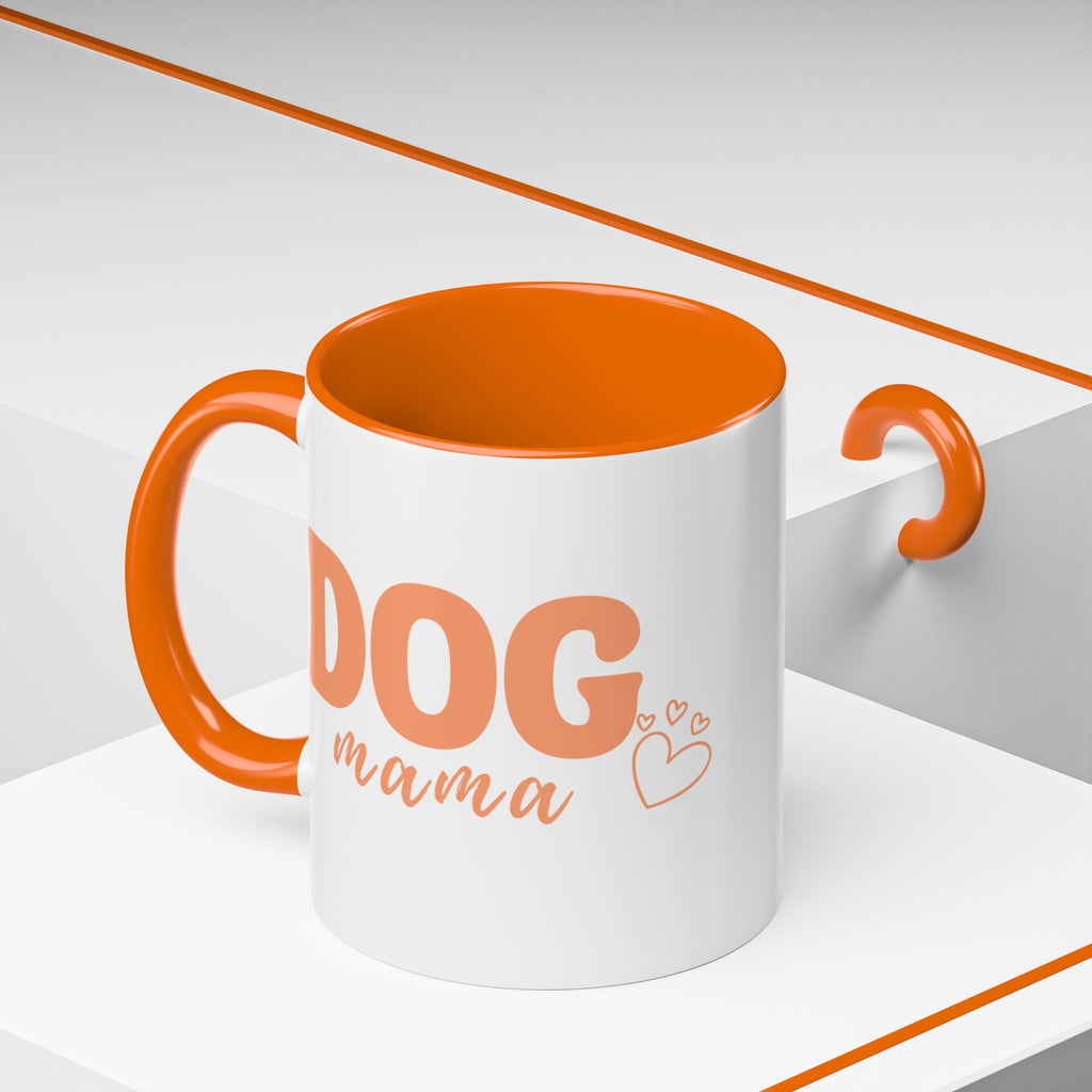 Dog Mama Coffee Mug — Cute Heart Accent Ceramic Mug (11/15 oz)