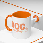 Dog Mama Coffee Mug — Cute Heart Accent Ceramic Mug (11/15 oz)