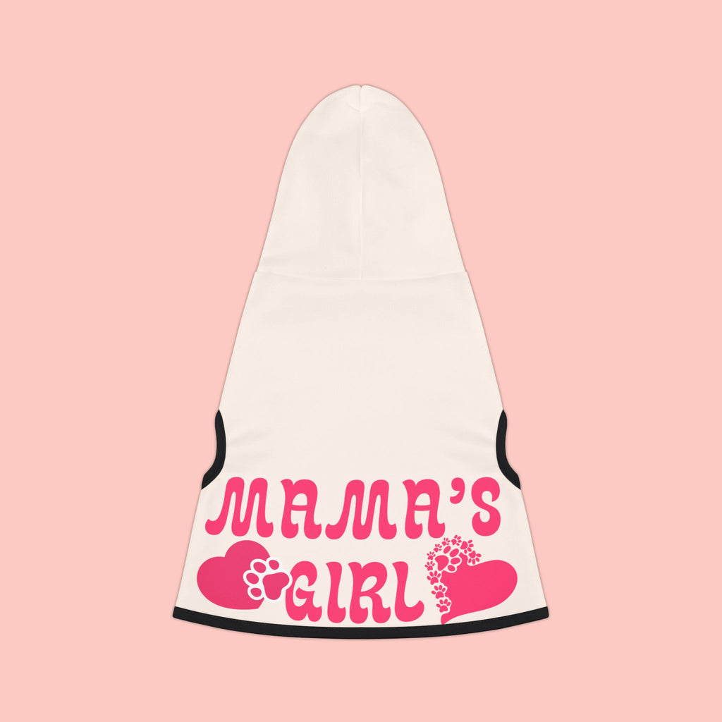 Pet Hoodie — "Mama’s Girl" Pink Heart Puppy Hoodie