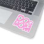 Dog Mom Kiss-Cut Sticker — Pink Bone Lettering Vinyl Decal