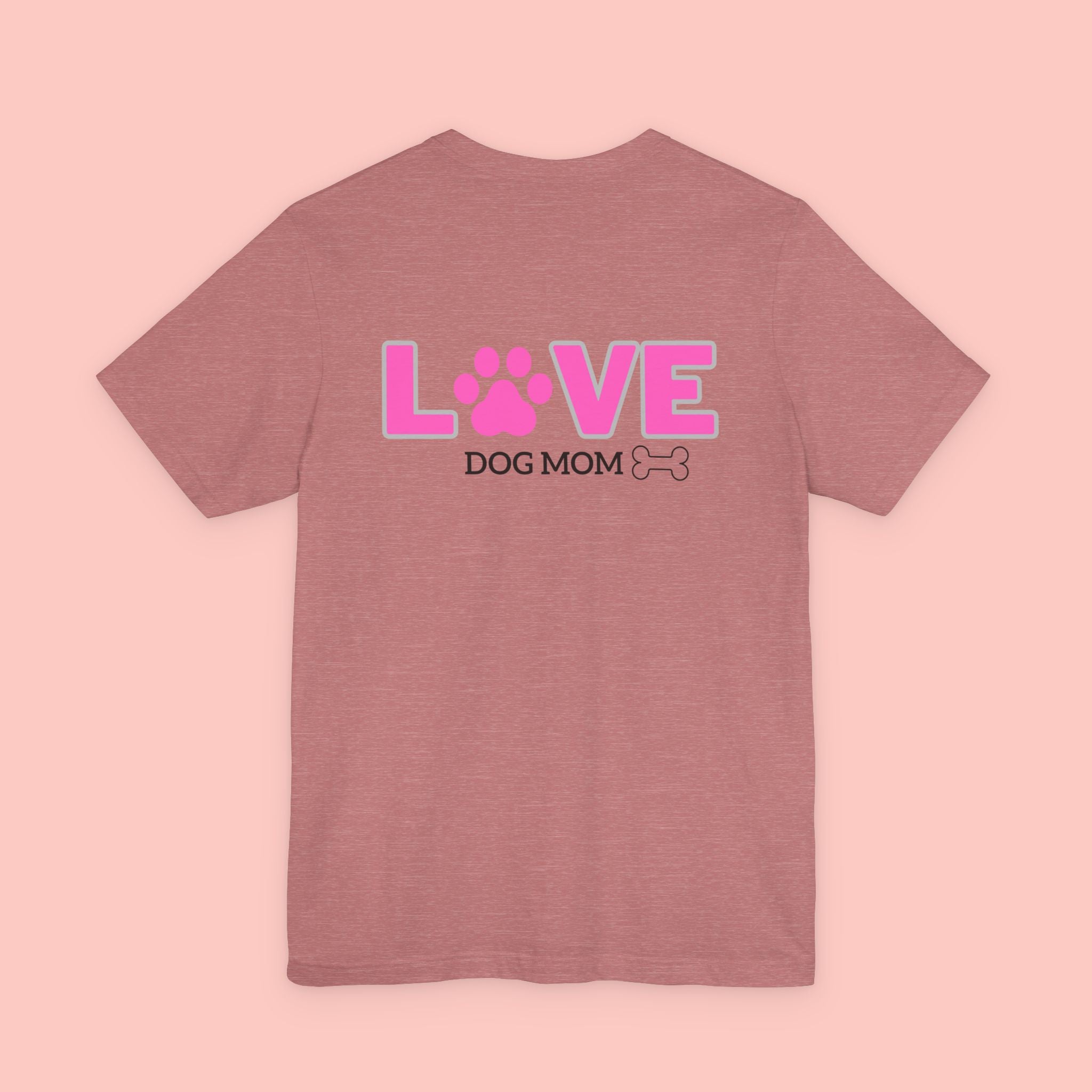 Dog Mom Love T-Shirt — "LOVE" Paw Graphic Tee