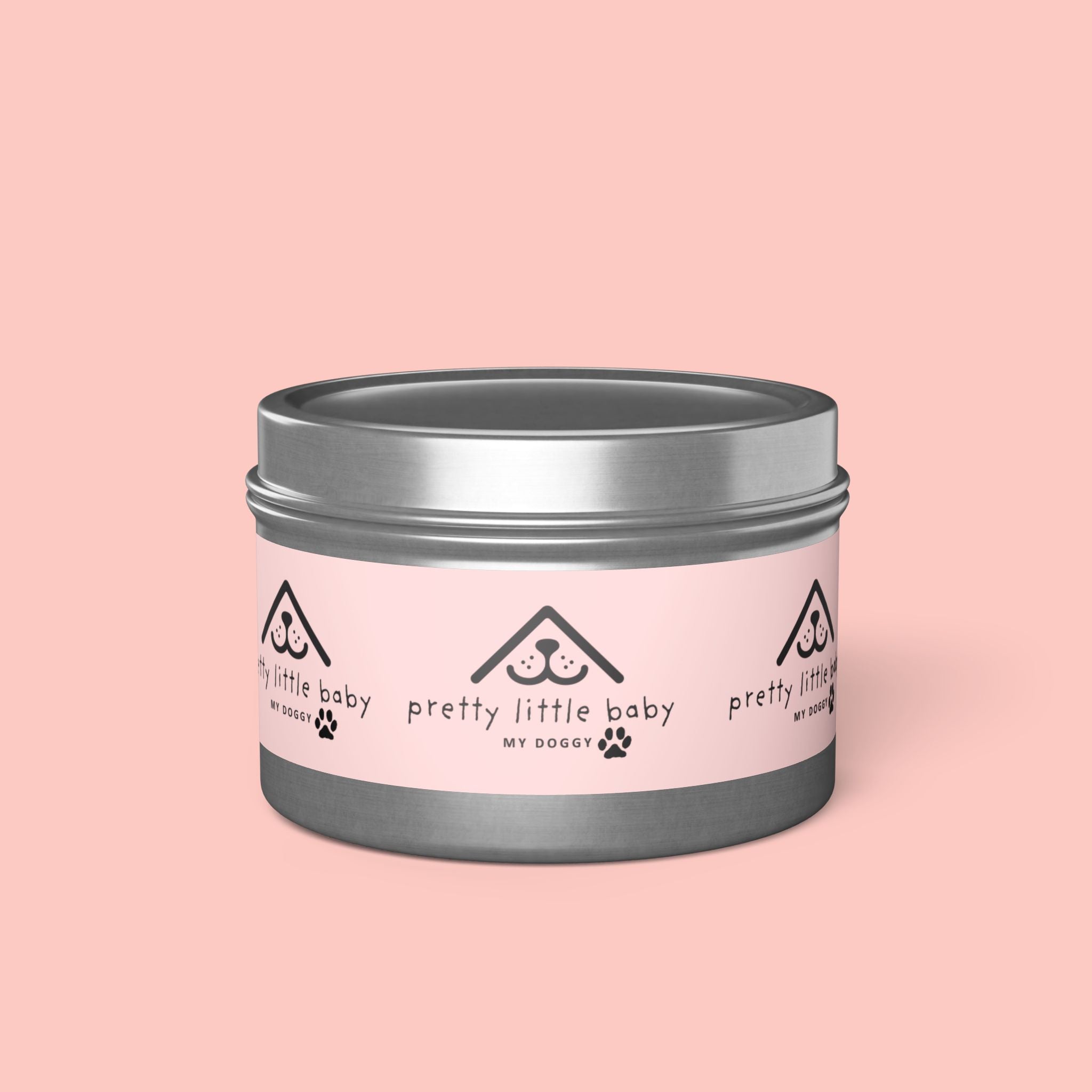 Tin Candle — "Pretty Little Baby" Scented Tin Candle (Pet-Themed Gift)