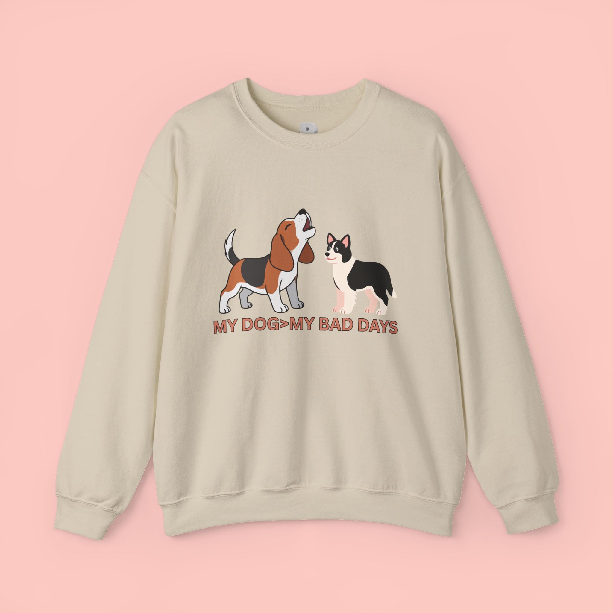 My Dog My Bad Days Sweatshirt – Cute Beagle & Corgi Crewneck for Dog Lovers