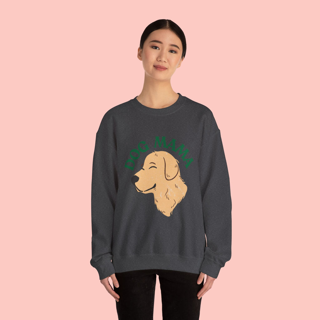 Dog Mama Crewneck Sweatshirt – Cute Golden Retriever Design