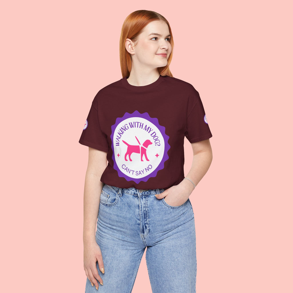 Walking With My Dogs T‑Shirt — "Can't Say No" Dog Lover Tee