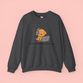 Crewneck Sweatshirt - Cute Puppy "Zoom Meeting Approved" Graphic