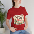 Dog Mom T-Shirt – Floral Paw Heart Graphic Tee