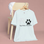 Two Paws, One Mom T-Shirt – Cute Dog Mom Paw Print Tee
