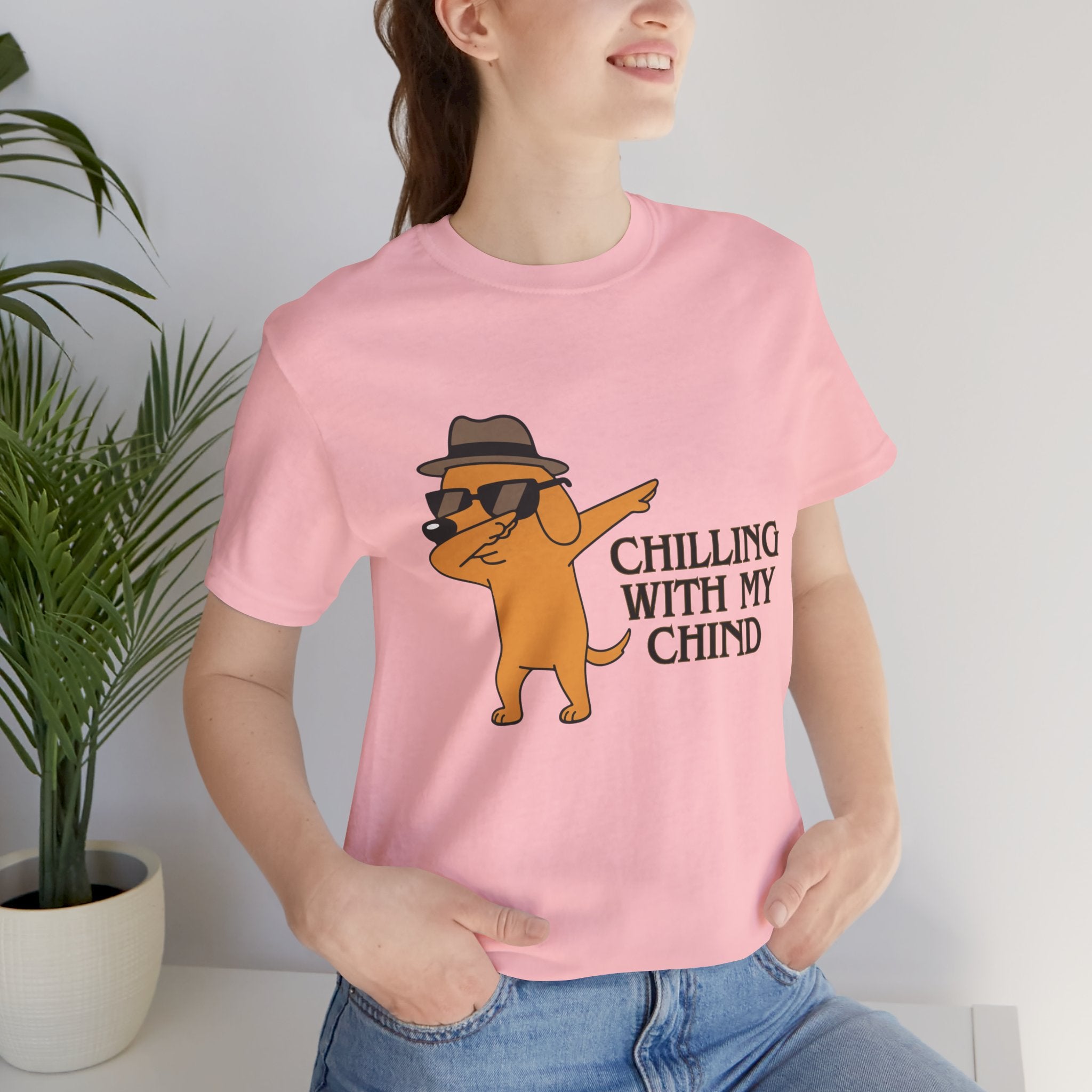Chilling With My Chind T-Shirt — Funny Dabbing Cat Graphic Tee