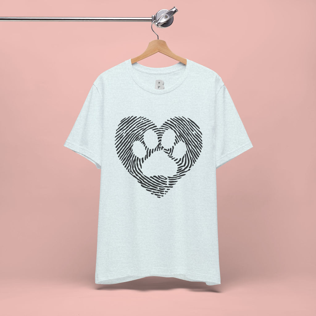 Fingerprint Heart Paw T-Shirt — Dog Paw Love Tee