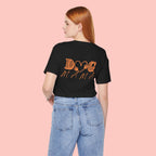 Dog Mama Tee — Retro Heart & Paw Graphic Short Sleeve Shirt