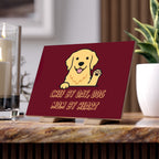 Ceramic Photo Tile — "Chef by Day, Dog Mom by Heart" Cute Golden Retriever Gift