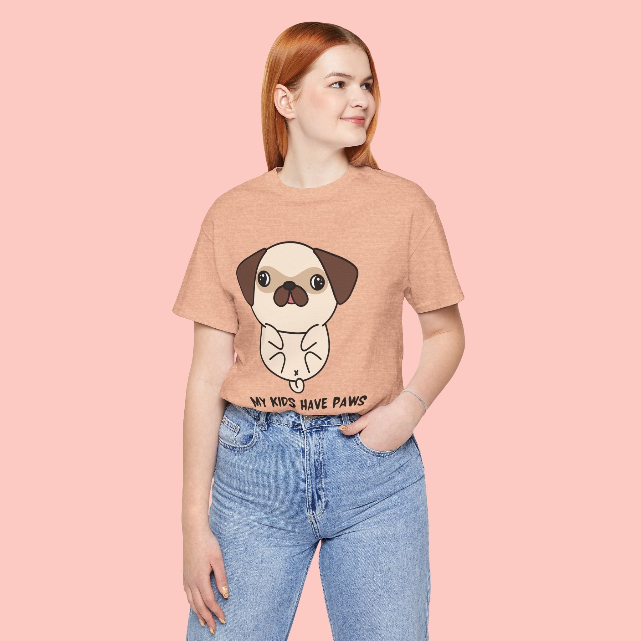 Pug 'My Kids Have Paws' T-Shirt