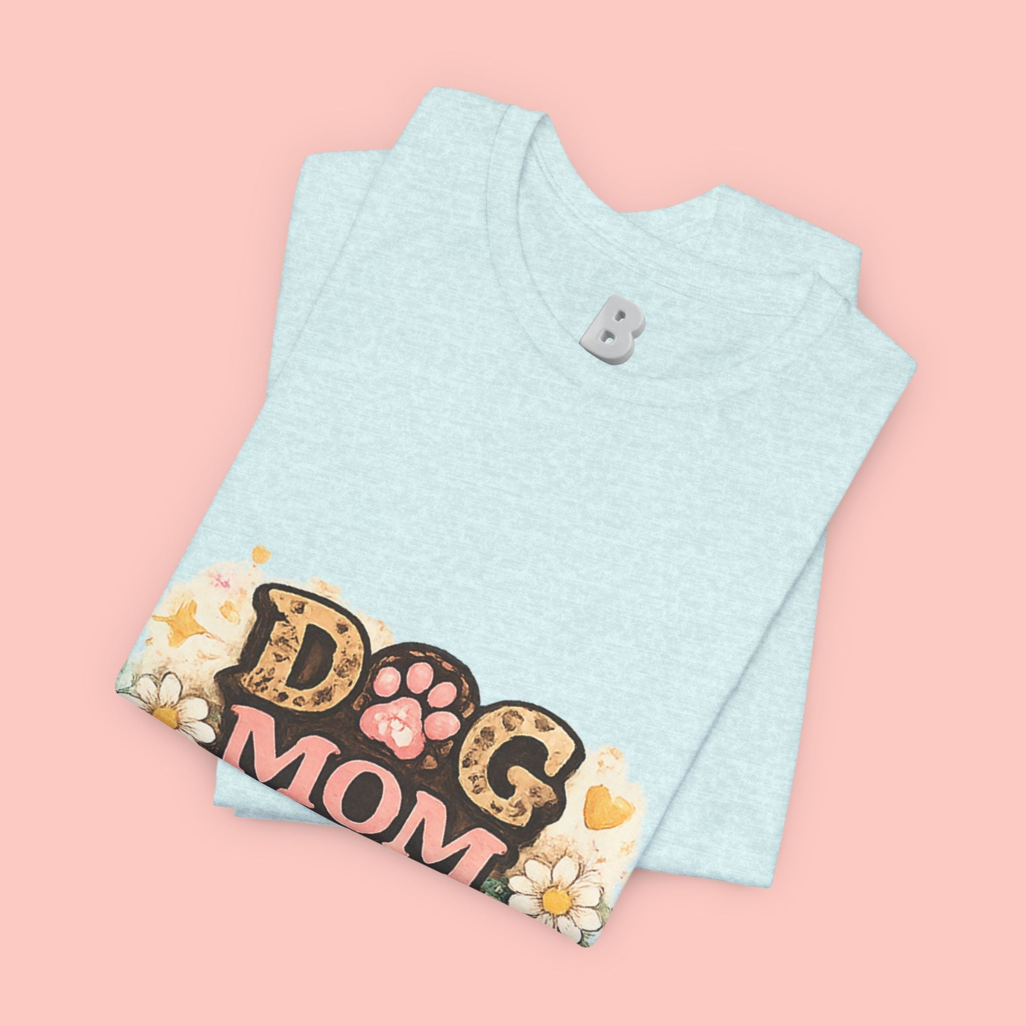 Dog Mom Forever T‑Shirt — Floral Paw Print Tee for Pet Lovers