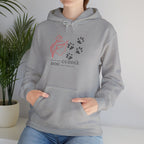 Dog Cuddle Hoodie – Minimal Paw Print & Script Pet Lover Sweatshirt