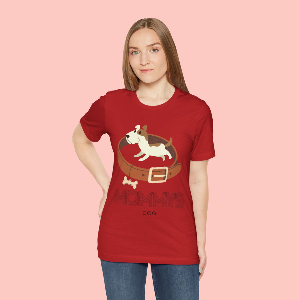 Mommy's Dog T-Shirt – Cute Puppy & Collar Graphic Tee for Dog Moms