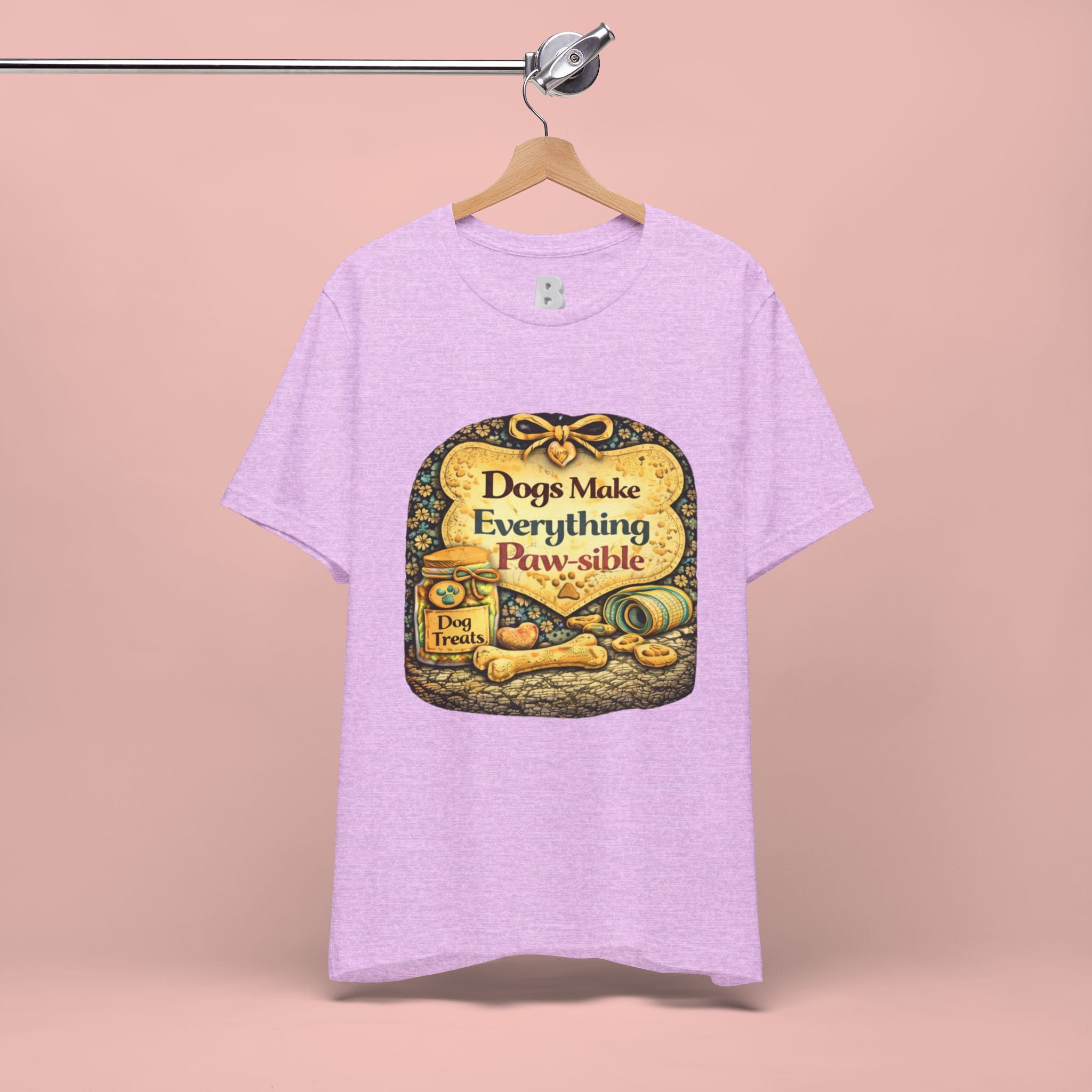 Dog Lover T‑Shirt – "Dogs Make Everything Paw‑sible" Vintage Pet Rescue Tee