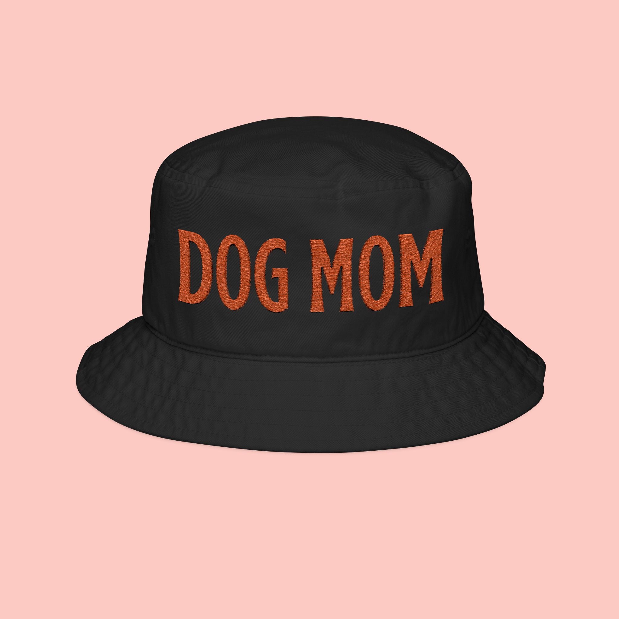 Dog Mom Embroidered Bucket Hat — Casual Pet Lover Sun Hat