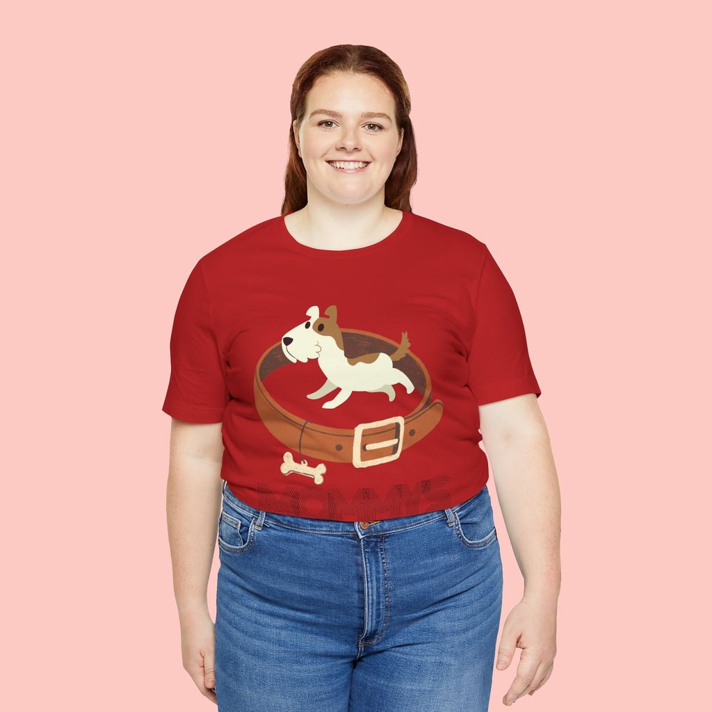 Mommy's Dog T-Shirt – Cute Puppy & Collar Graphic Tee for Dog Moms