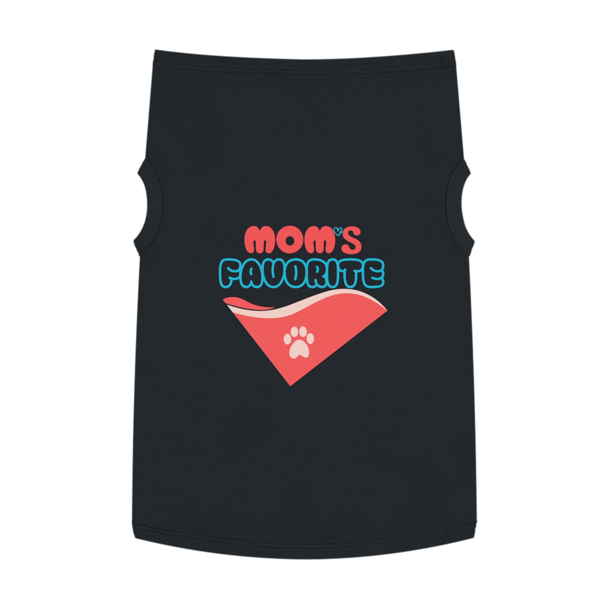 Mom's Favorite Pet Tank Top – Cute Paw Print Bandana Design for Dogs & Cats