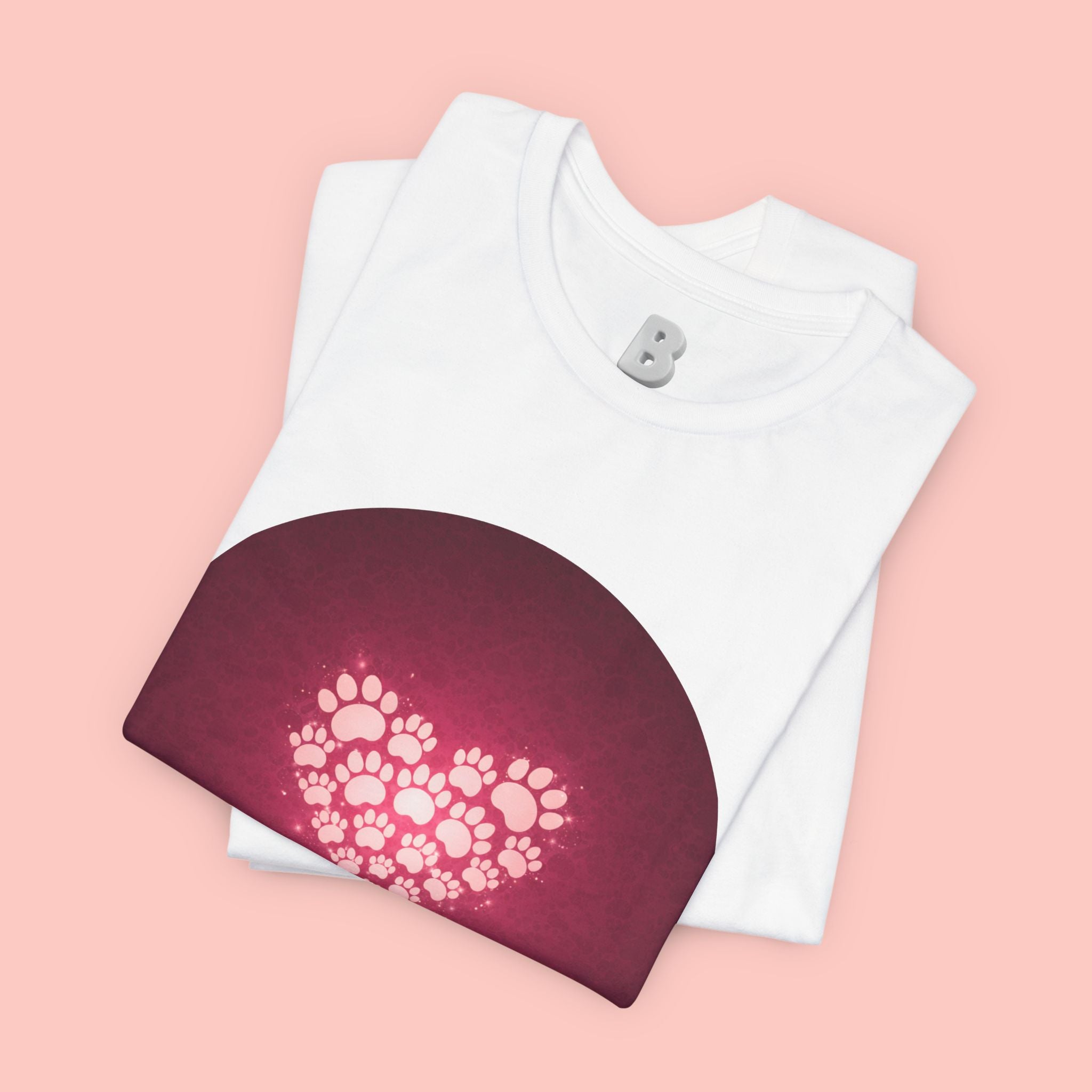 Paw Print Heart T‑Shirt — Cute Pet Lover Tee
