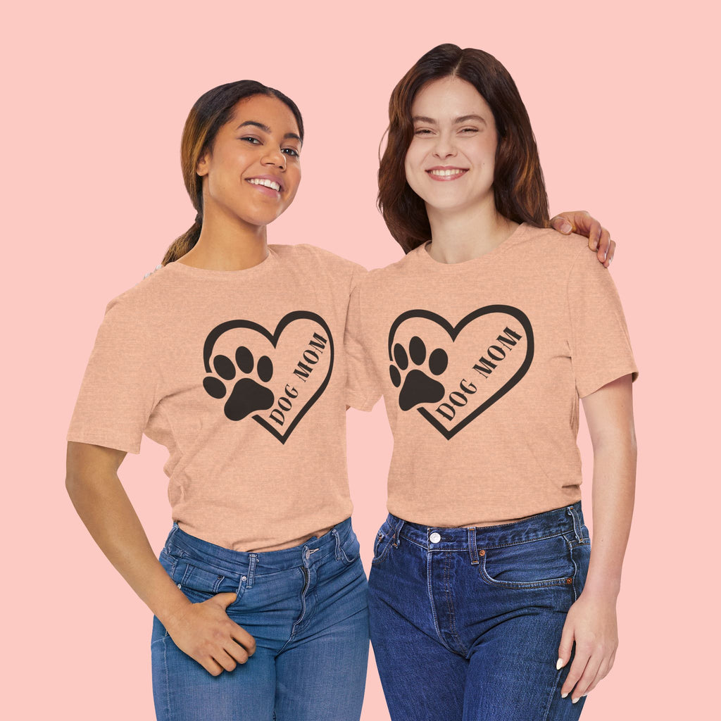 Dog Mom Heart Paw T-Shirt