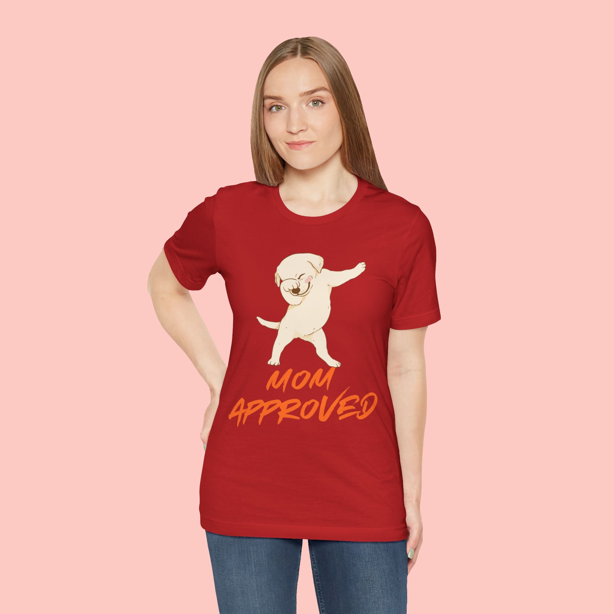 Mom Approved Tee — Dab Dog Graphic T‑Shirt
